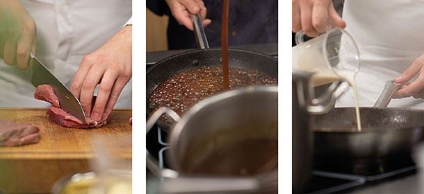 Телешки стек със сос от - Рецепта 