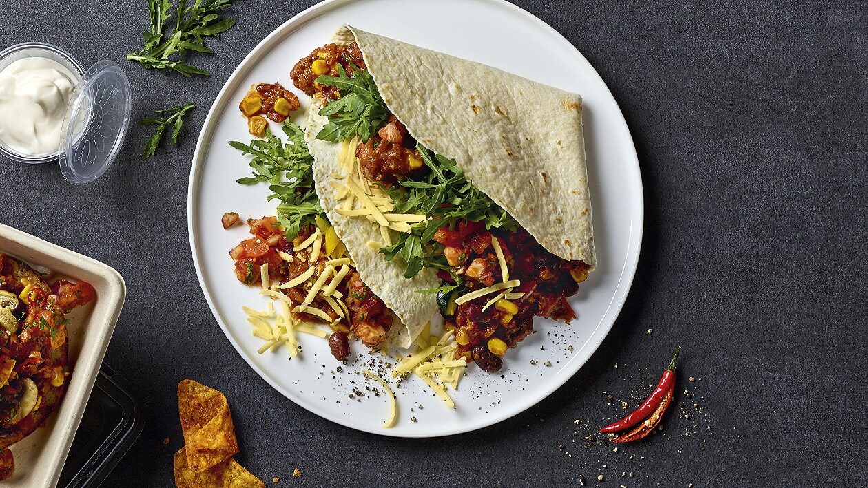 Plant based chili con carne wraps – - Рецепта