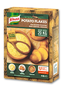 Knorr Картофи на люспи - Висококачествени картофи - просто събрани, сварени, изсушени и направени на люспи