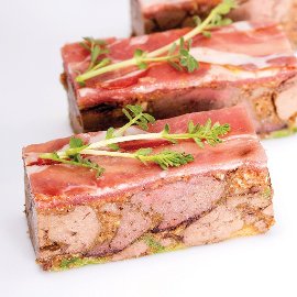 Терин с пилешки дробчета, семена и прошуто