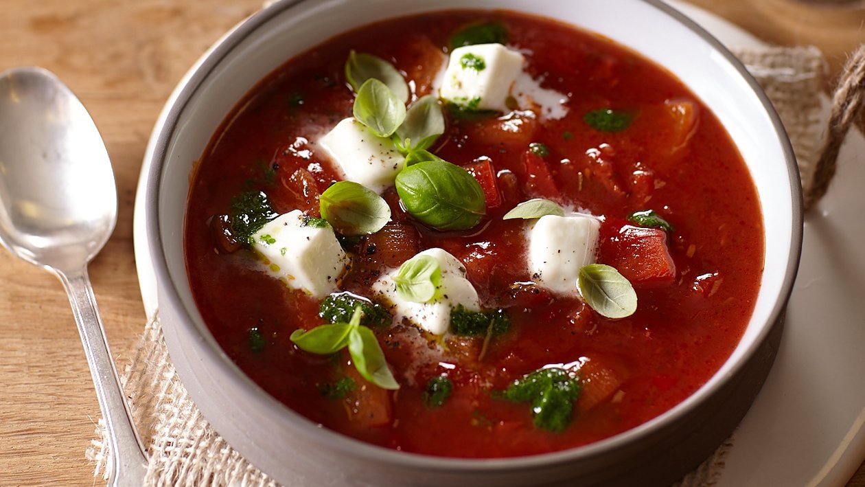 Доматена супа Капрезе – - Рецепта