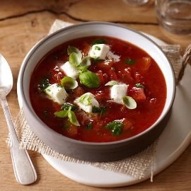 Доматена супа Капрезе Доматена супа Капрезе